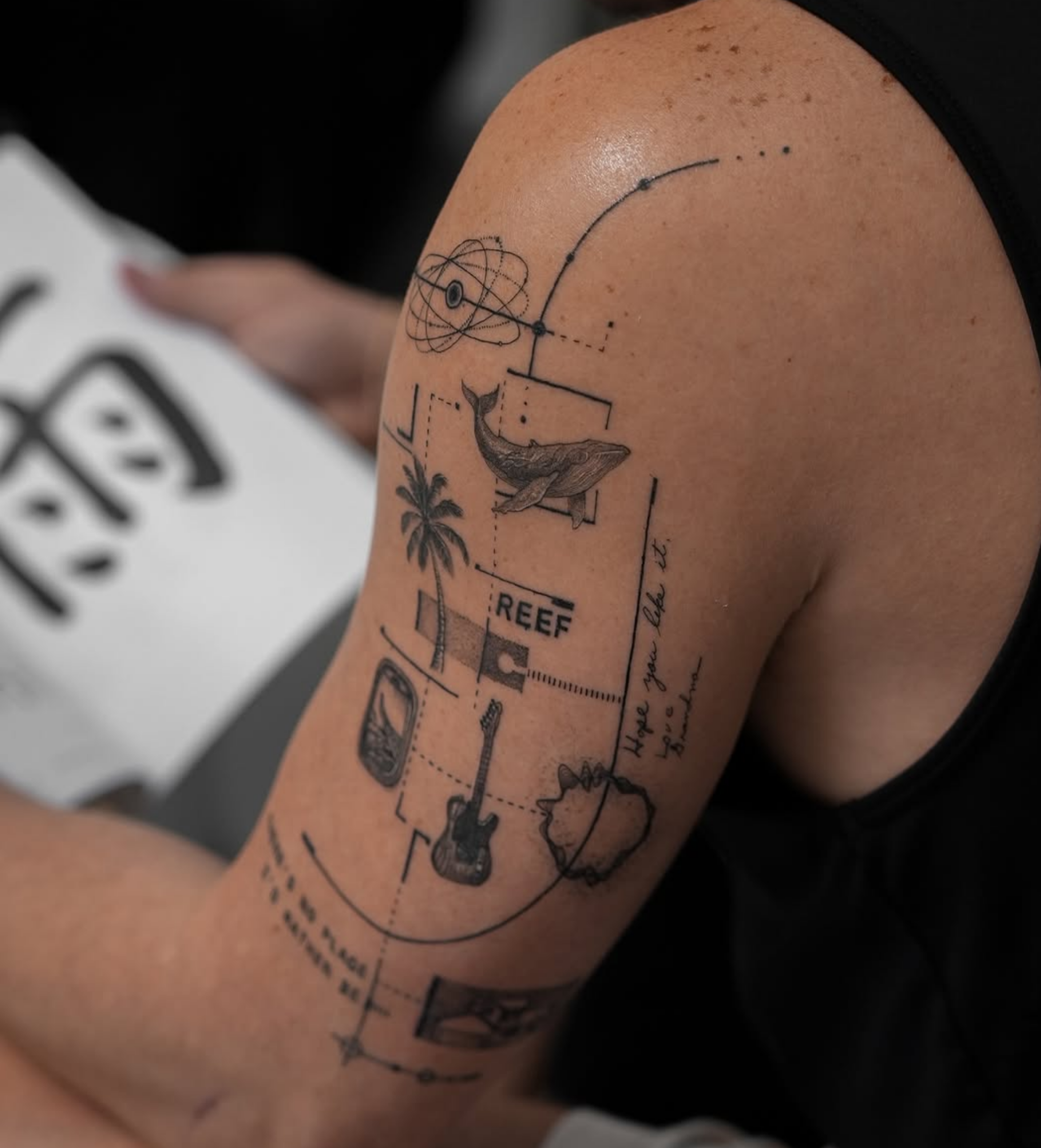 fine line tattoo touch ups