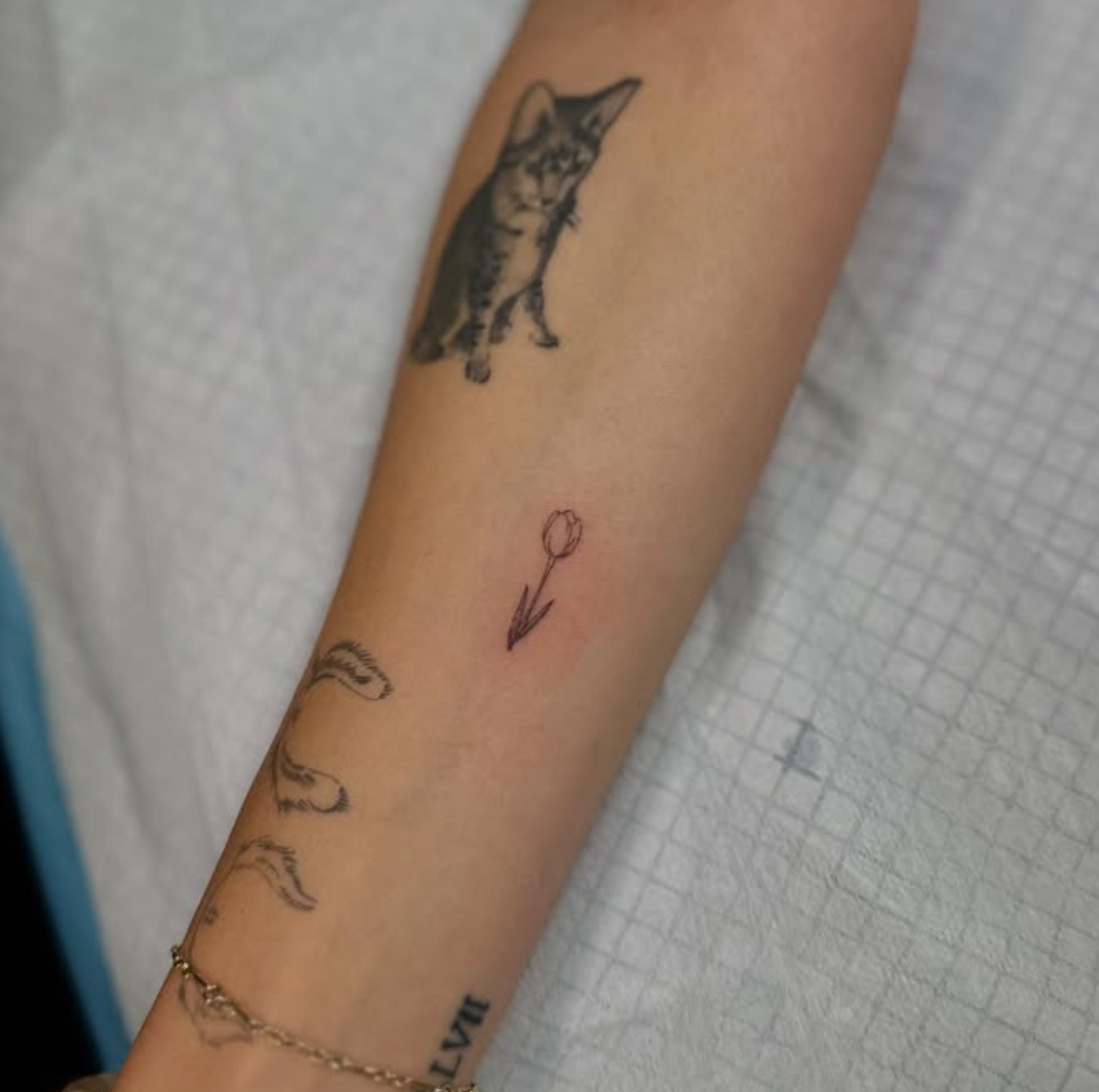fine line tattoo fading
